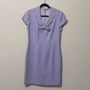 Moda Spiegel Lavender Mod Scalloped Collar Mini Dress